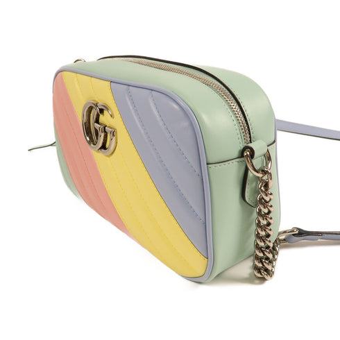 GUCCI SHW GG Marmont Chain Shoulder Bag Lambskin Leather 447632