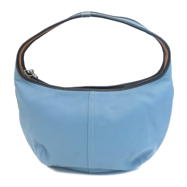 COACH SHW Hand Bag Calfskin Leather #9293 Light Blue