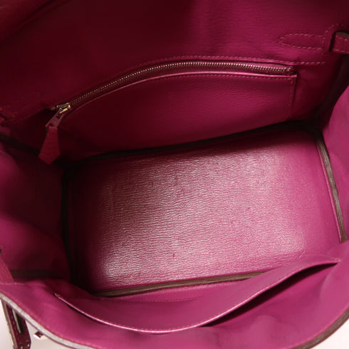 HERMES PHW Birkin 25 Hand Bag Togo Leather Tosca