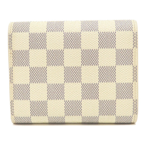LOUIS VUITTON LV GHW Joey Wallet N60030 Damier Azur White/Blue