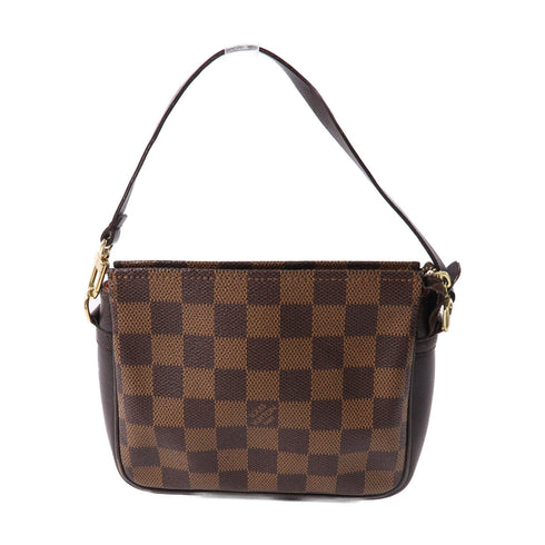 LOUIS VUITTON LV Trousse Makeup Pouch Hand Bag Damier Ebene N51982 Brown