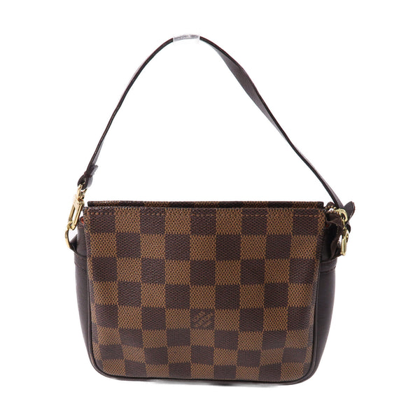 LOUIS VUITTON LV Trousse Makeup Pouch Hand Bag Damier Ebene N51982 Brown