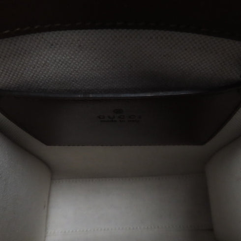 GUCCI GG GHW Mini Tote 2Way Shoulder Hand Bag PVC coated canvas 171623 Brown