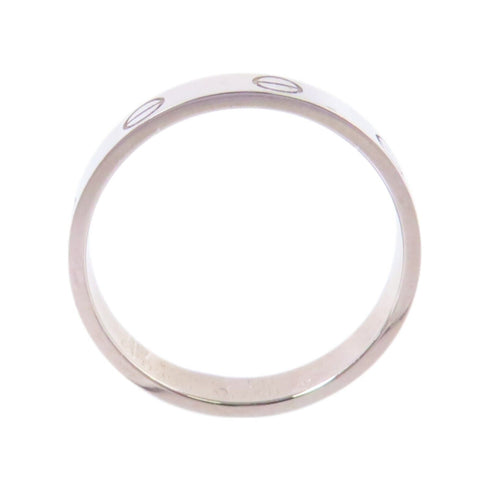 CARTIER Mini Love Ring Cartier#56 US#7.25 18K White Gold
