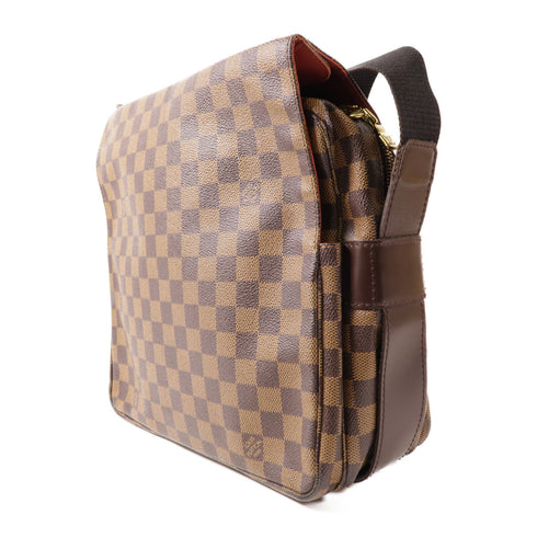 LOUIS VUITTON LV GHW Naviglio Shoulder Messenger Bag N45255 Damier Brown v2