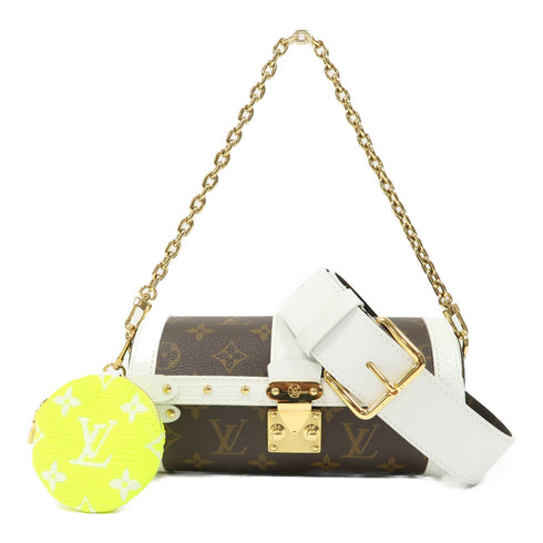 LOUIS VUITTON LV GHW Papillon Trunk 2Way Bag Handbag M81485 Monogram Brown/White