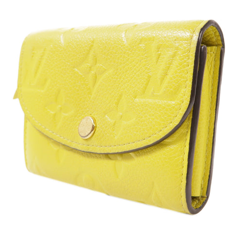 LOUIS VUITTON LV GHW Rosalie Coin Purse M81444 Leather Yellow