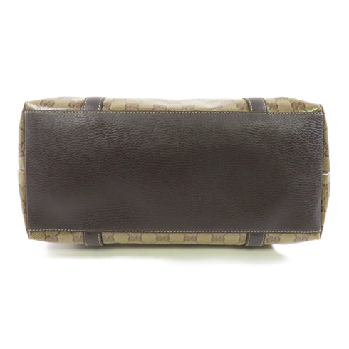 GUCCI GG GHW Handbag Shoulder Bag 341503 PVC Brown