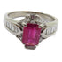 FINE JEWELRY 1.11ct Ruby 0.47ct Diamond Ring US#6.25 PT900 Platinum