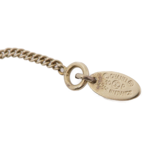 CHANEL CC Necklace Accessories Metal PVC Gold Transparent