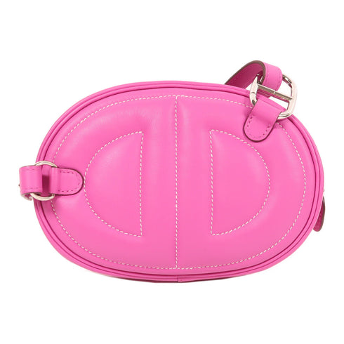HERMES PHW In The Loop Belt Waist Bag Swift Leather Magnolia/Rouge Grenat