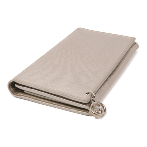 GUCCI GG SHW Long Wallet Coated Canvas Leather
