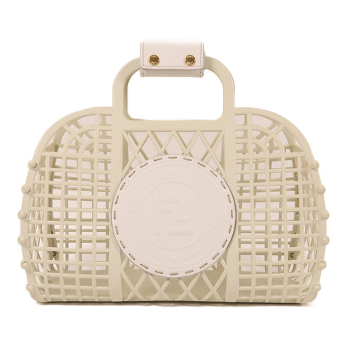 FENDI GHW Hand Bag 8BH388 PVC White