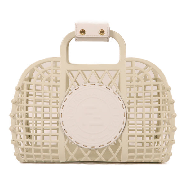 FENDI GHW Hand Bag 8BH388 PVC White