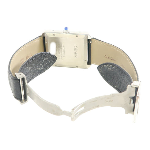 CARTIER Tank Solo Automatic Watch W5200027 Stainless Steel/Leather Silver