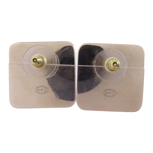 CHANEL CC Earrings Accessories ABD872 Metal Gold White Black