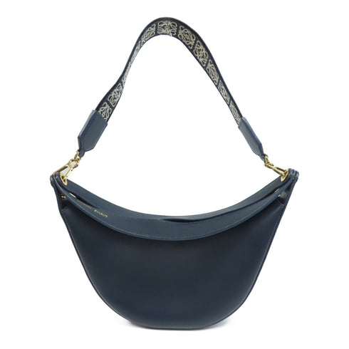 LOEWE GHW Luna Shoulder Bag Calfskin Leather Blue