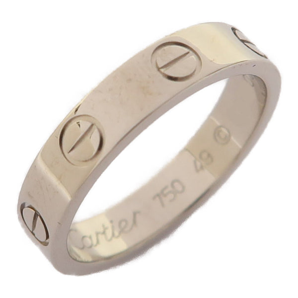 CARTIER Love Ring Mini 18K White Gold US#4.5 #49