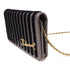 CHANEL GHW Wallet On Chain WOC Shoulder Bag Calfskin Leather Velvet Gray/Black
