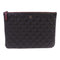 CHANEL Quilted CC SHW Pouch Clutch Bag Leather Black