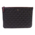 CHANEL Quilted CC SHW Pouch Clutch Bag Leather Black