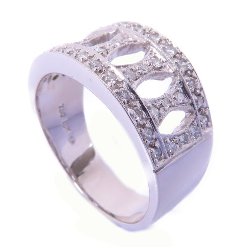 Fine Jewelry Diamond Ring Accessories US#7 18K White Gold