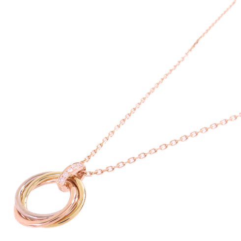 CARTIER Trinity Diamond Necklace RAY154 18K Rose Gold 18K Yellow Gold 18K WG