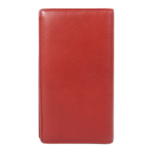 CHANEL CC SHW Long Wallet Calfskin Leather Red v1