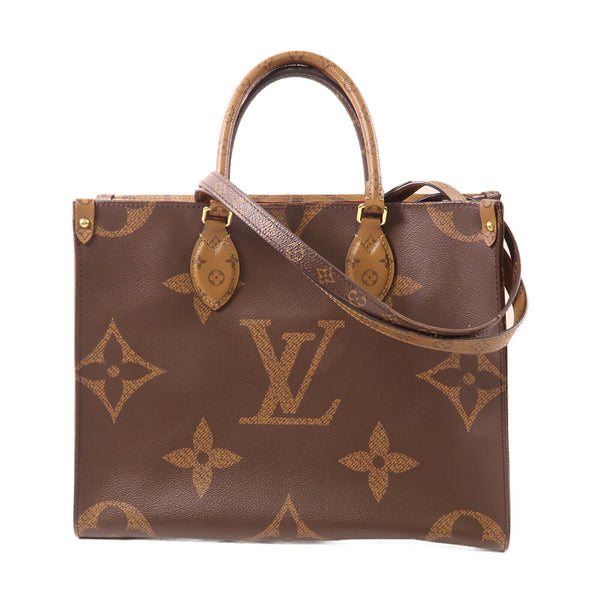 LOUIS VUITTON LV GHW OnTheGo MM 2 Way Shoulder Tote Bag M45039 Monogram Giant