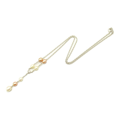 MIKIMOTO Pearl Diamond Necklace 18K White Gold