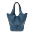 HERMES PHW Picotin PM Handbag Clemence Leather Cobalt