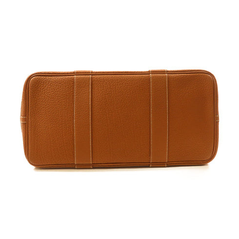 HERMES PHW Garden Party PM Tote Bag Negonda Leather Gold