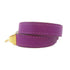 HERMES Rivale Double Tour Bracelet Bangle Swift Leather Anemone Purple #14.5cm
