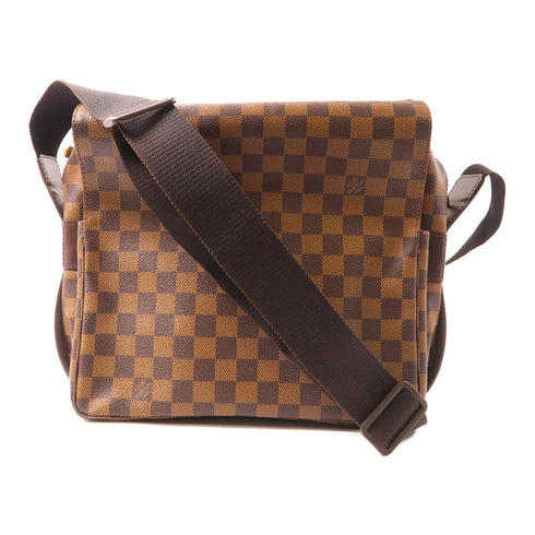 LOUIS VUITTON LV GHW Naviglio Shoulder Bag N45255 Damier Brown v1