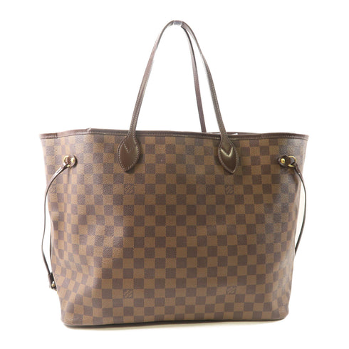 LOUIS VUITTON LV GHW Neverfull GM Shoulder Bag N51106 Damier Ebene Brown