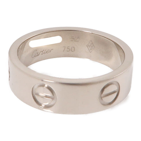 CARTIER Love Ring B4084700 18K White Gold Cartier#52 US#5.75