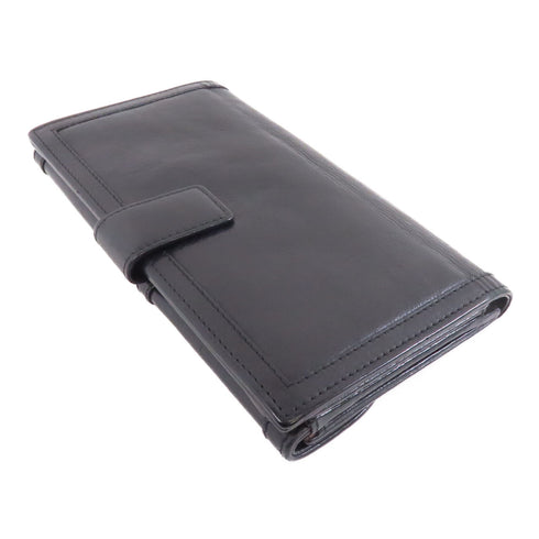 Christian Dior CD SHW Long Wallet Calfskin Leather Black