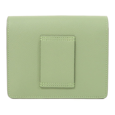 HERMES GHW Roulis Slim Wallet Evercolor Leather Vert Criquet Green