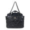 CHANEL Quilted CC SHW 2 Way Chain Shoulder Bag Calfskin Leather Black