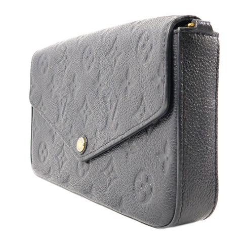 LOUIS VUITTON LV Felicie Pochette Shoulder Bag M82477 Monogram Empreinte Black