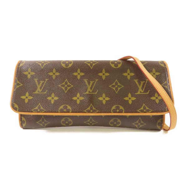 LOUIS VUITTON LV GHW Pochette Twin GM Shoulder Bag M51852 Monogram Brown