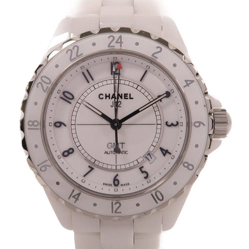 CHANEL CC J12 GMT Automatic Watch H2126 Ceramic White