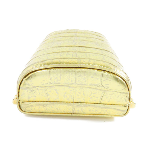 CHANEL CC GHW Chain Shoulder Bag Calfskin Leather Gold