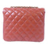 CHANEL Quilted CC GHW Double Flap Chain Shoulder Bag Lambskin Leather Red