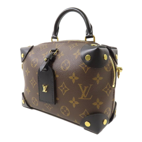 LOUIS VUITTON LV GHW Petite Malle Souple 2Way Shoulder Bag M45571 Monogram Brown