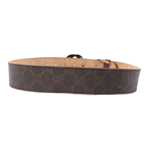 GUCCI GG Belt 80cm Leather Gold/Brown