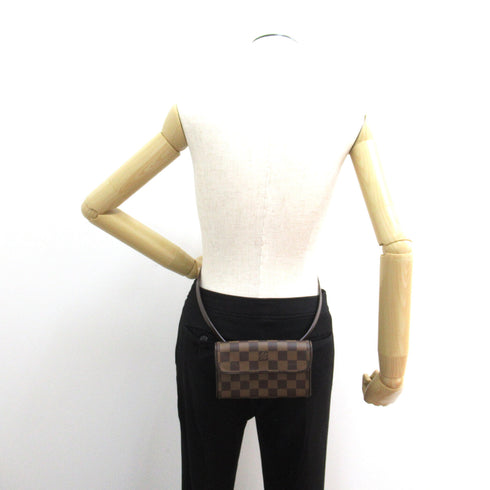 LOUIS VUITTON LV GHW Pochette Florentine Waist Bag N51856 Damier Brown