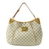 LOUIS VUITTON LV GHW Galliera PM Shoulder Handbag N55215 Damier Azur White