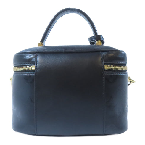 LOUIS VUITTON LV GHW Vanity Case 2 Way Bag M57118 Lambskin Leather Black