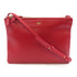 CELINE GHW Trio Shoulder Bag Crossbody Leather Red